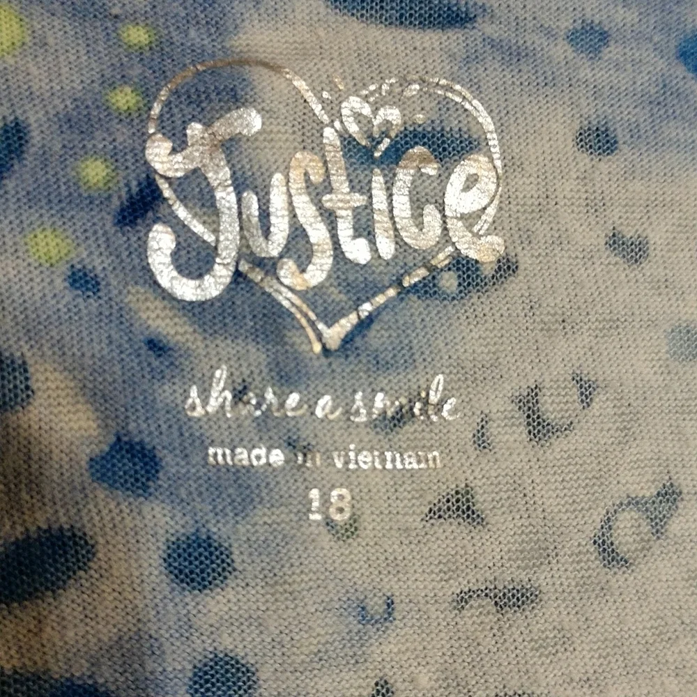 Justice Girls Long Sleeve Ruffled Top Size 18